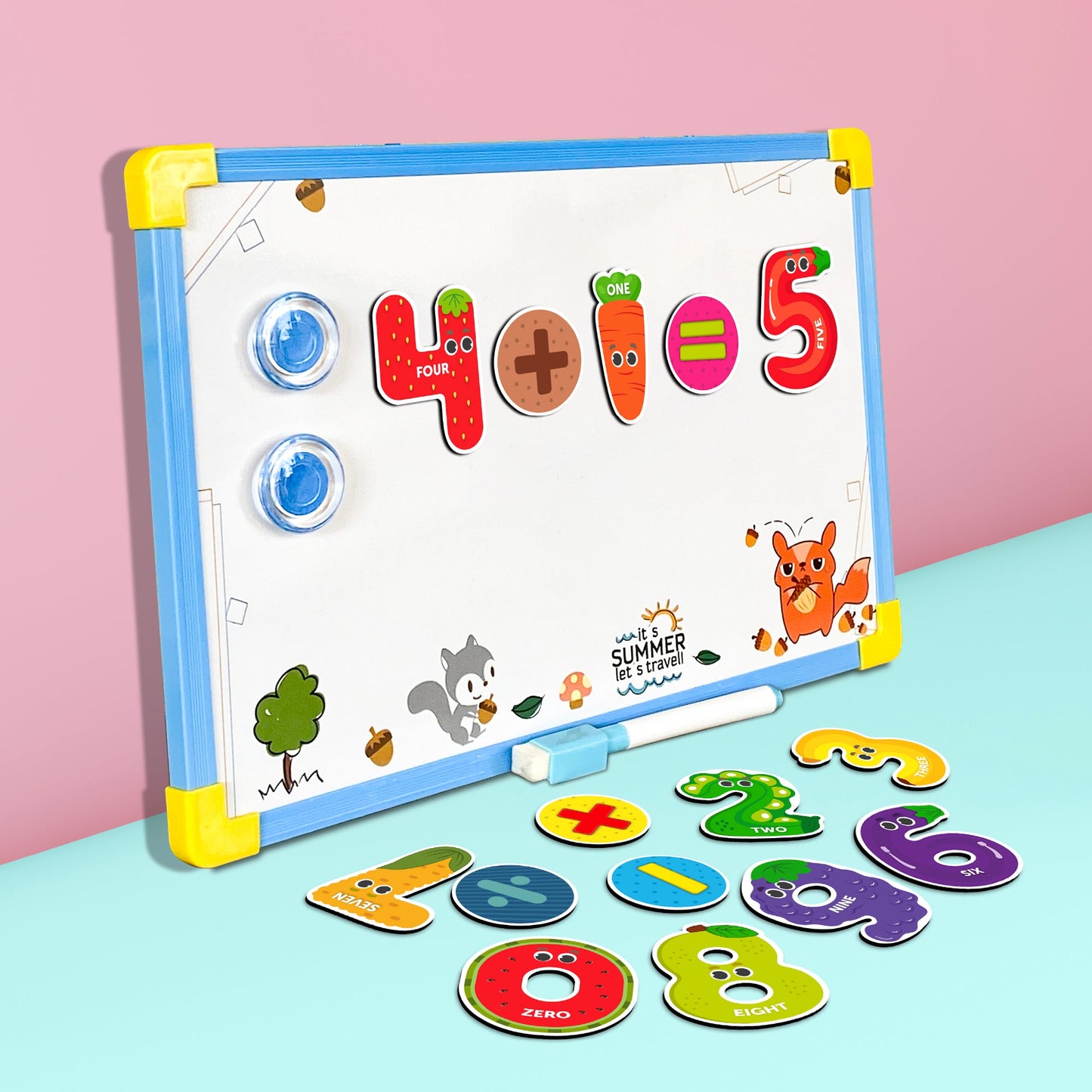Buy Wooden 2 In 1 Magnetic Wipe Off Learning Set - SkilloToys.com