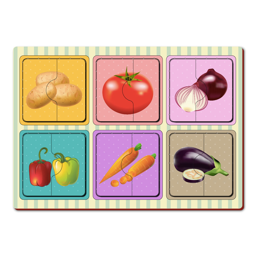 Buy Wooden 2 Piece My Vegetables Puzzle - SkilloToys.com