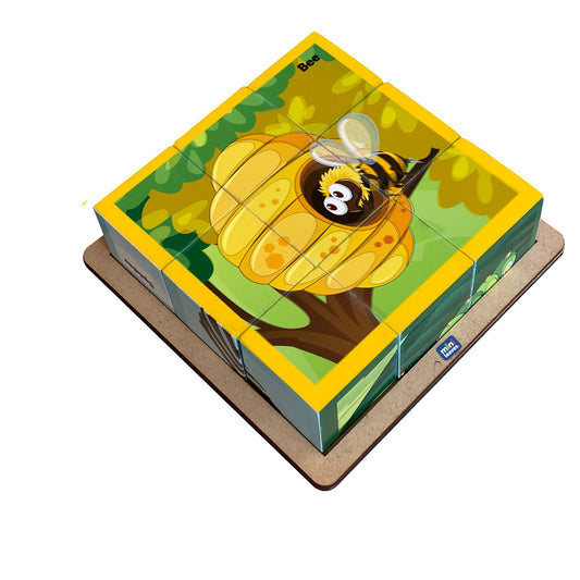 Buy Wooden 3D Six Slides Insects Puzzle - SkilloToys.com