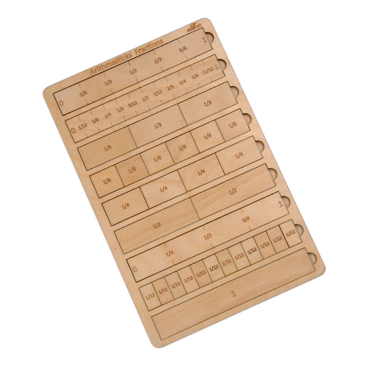 Buy Wooden Arithmastics Fractions Puzzle Board - SkilloToys.com