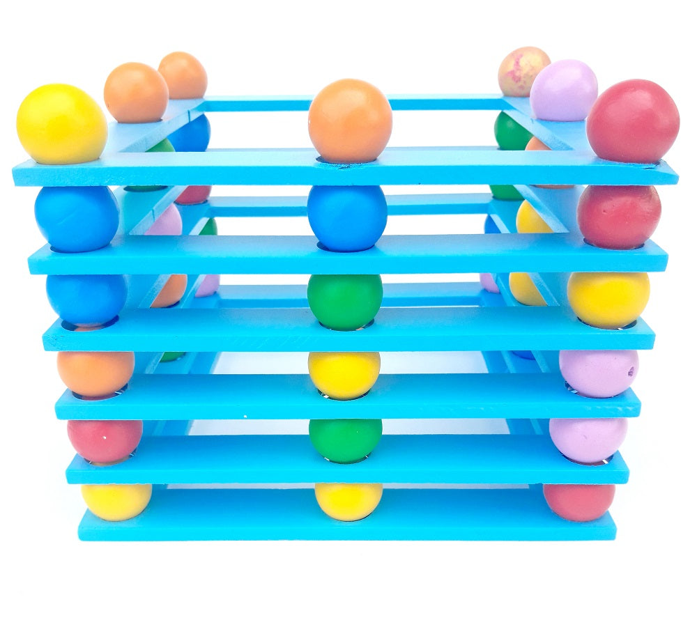 Buy Wooden Big Square Ball Stacking Tower - SkilloToys.com