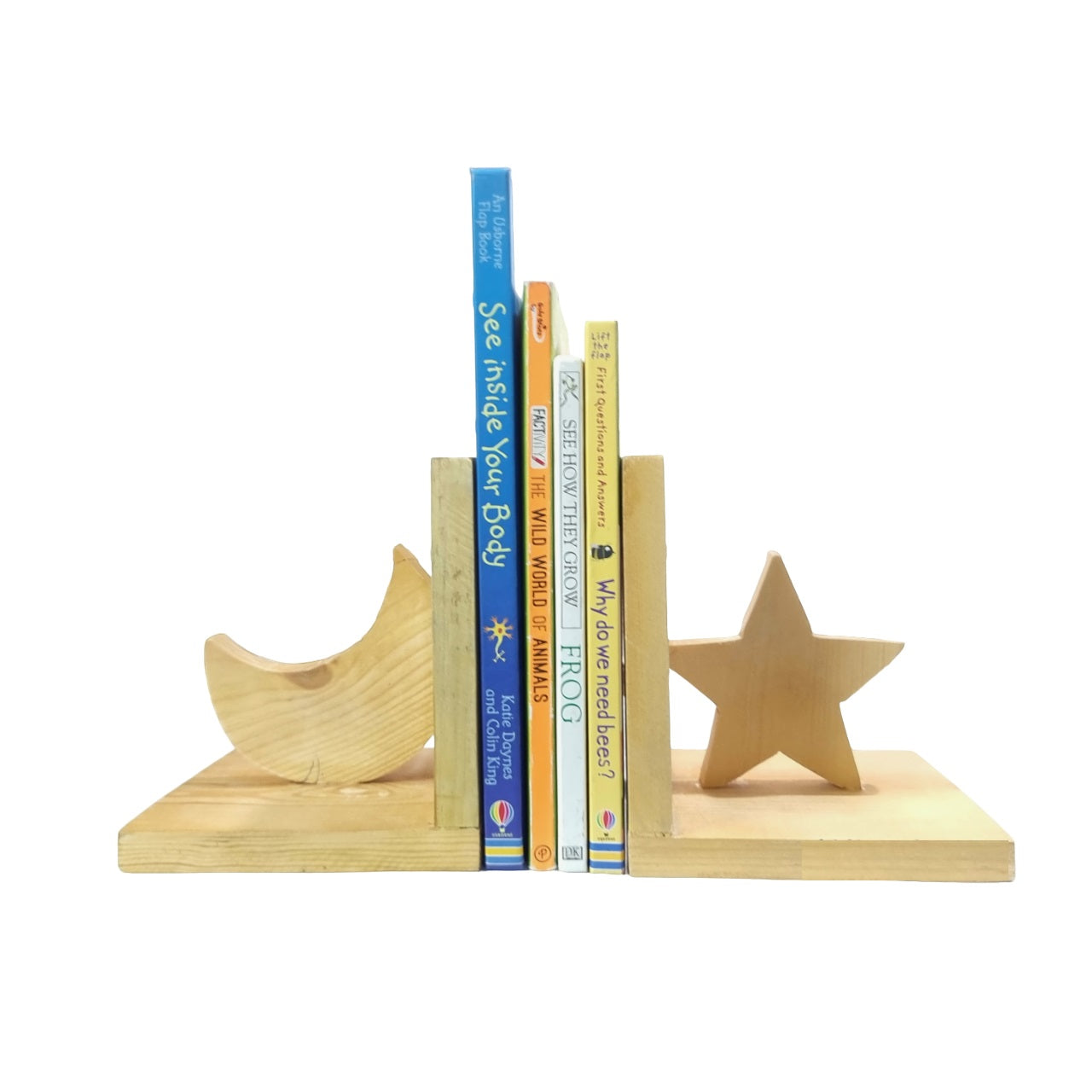 Buy Wooden Bookends Star and Moon for Kids - SkilloToys.com