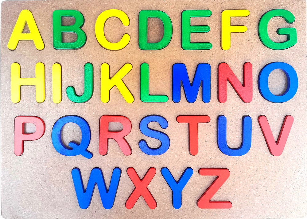 Buy Wooden Capital Alphabet Slate Puzzle - SkilloToys.com