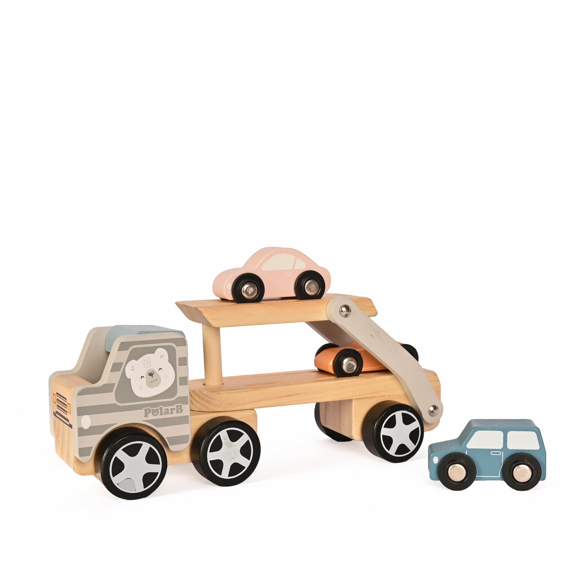 Buy Wooden Car Carrier Truck and Cars Toy Set - SkilloToys.com