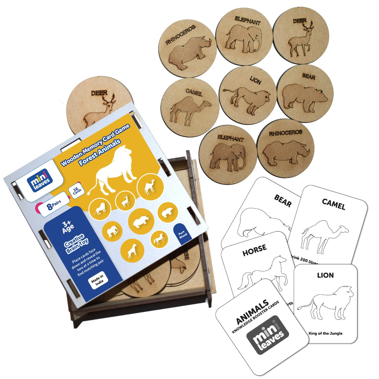 Buy Wooden Forest Animal Card Game - SkilloToys.com