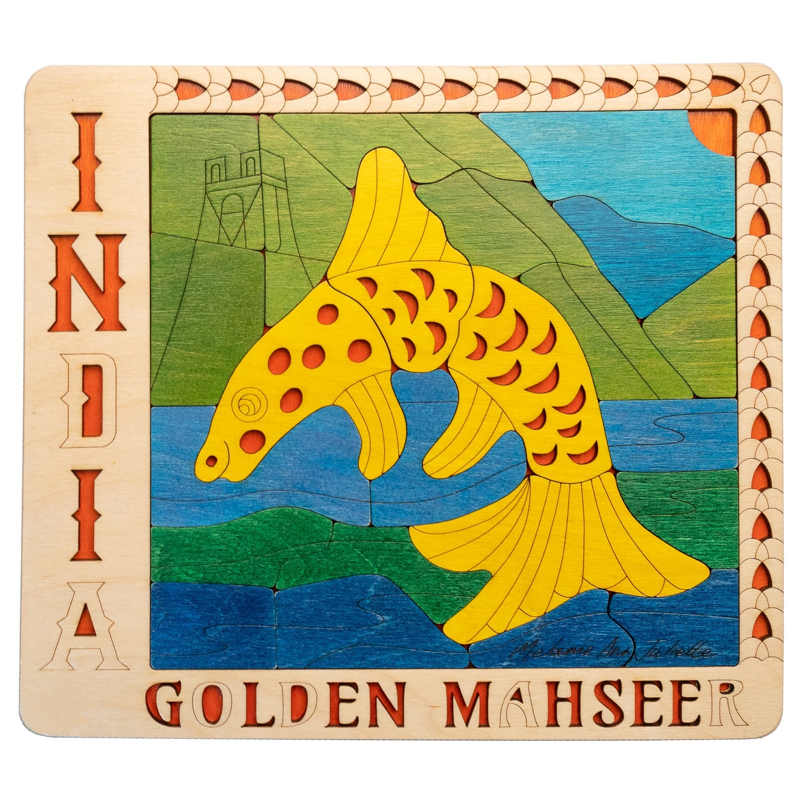 Buy Wooden Golden Masheer Puzzle Board - SkilloToys.com