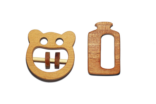 Buy Wooden Happy Teddy Rattle - SkilloToys.com