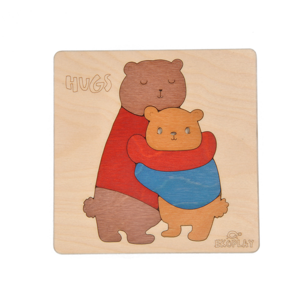 Buy Wooden Hugs Bear Puzzle Board - SkilloToys.com
