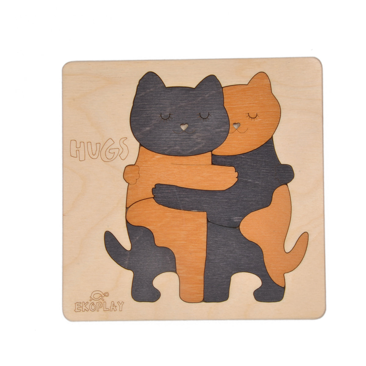 Buy Wooden Hugs Cat Puzzle Board - SkilloToys.com