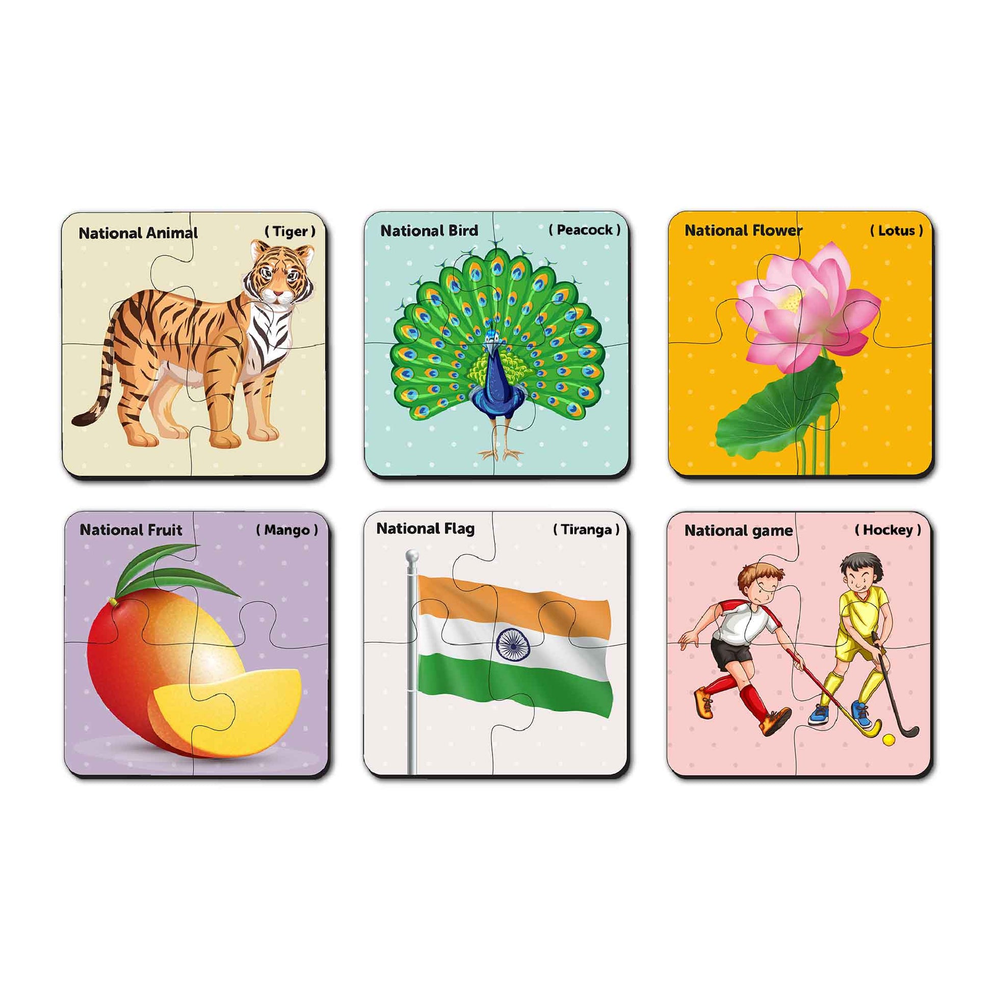 Buy Wooden India's National Symbols Puzzle  - SkilloToys.com