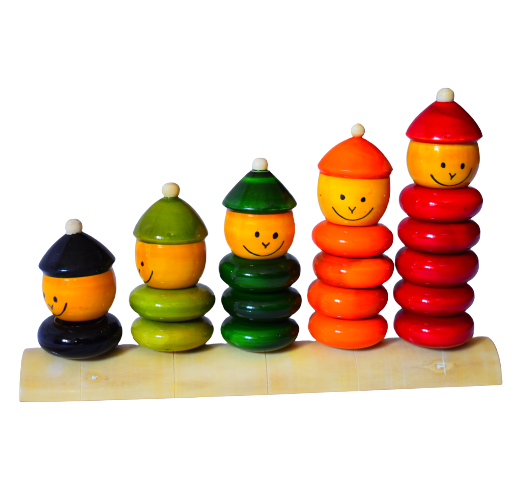 Buy Wooden Match N Stack Ring Tower Toy - SkilloToys.com