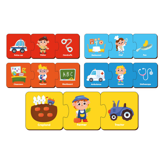 Buy Wooden Matching Profession Puzzle Series 1 - SkilloToys.com