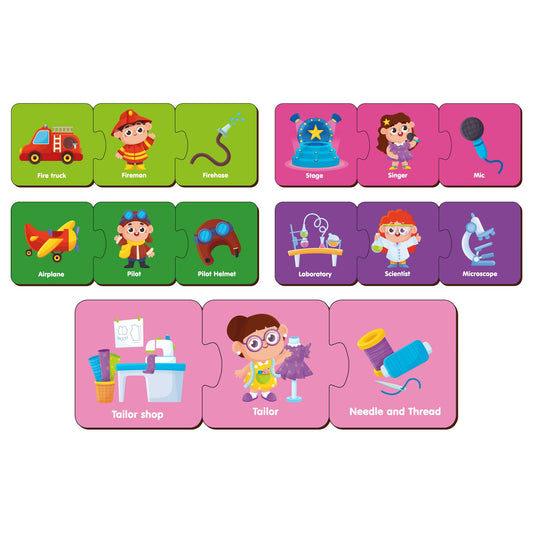 Buy Wooden Matching Profession Puzzle Series 2 - SkilloToys.com