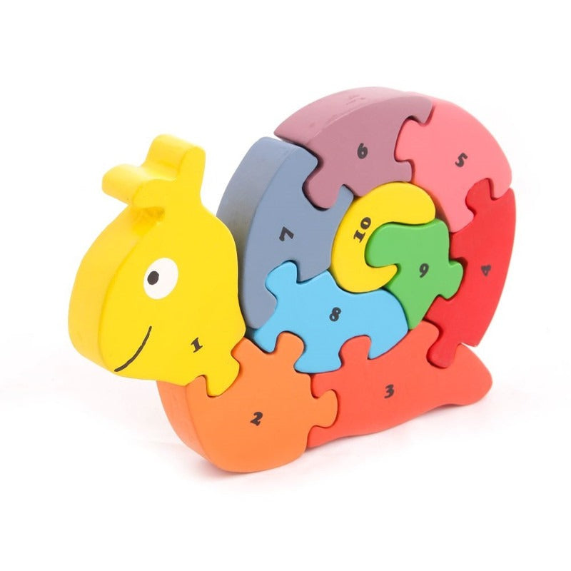 Buy Wooden Snail Number Counting Puzzle - SkilloToys.com