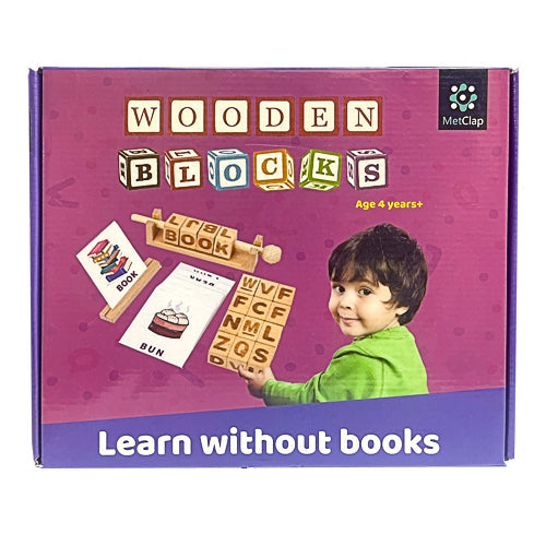 Wooden Spelling Blocks for Kids