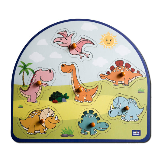 Buy Wooden Stomping Dinos Peg Board Puzzle - SkilloToys.com