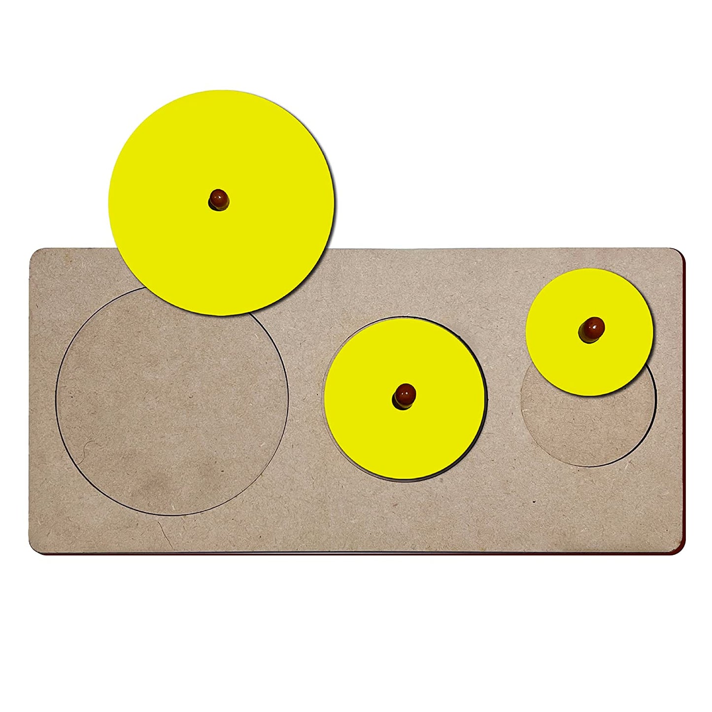 Buy Wooden Three Round Shapes Peg Puzzle - SkilloToys.com