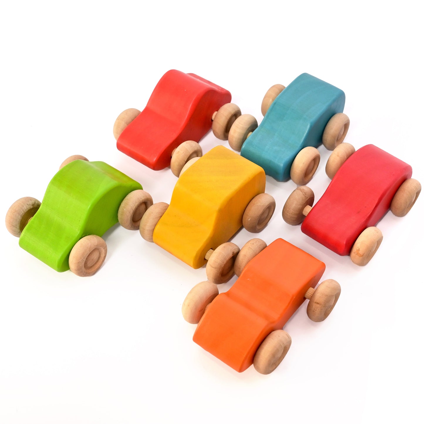 Buy Wooden Wild Track - Set of 6 Cars Toy - SkilloToys.com