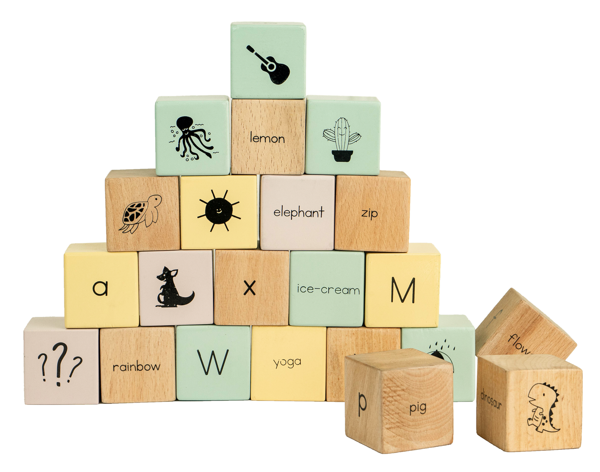 Buy A-Z Wooden Alphabet Blocks with Word and Picture Online - SkilloToys.com