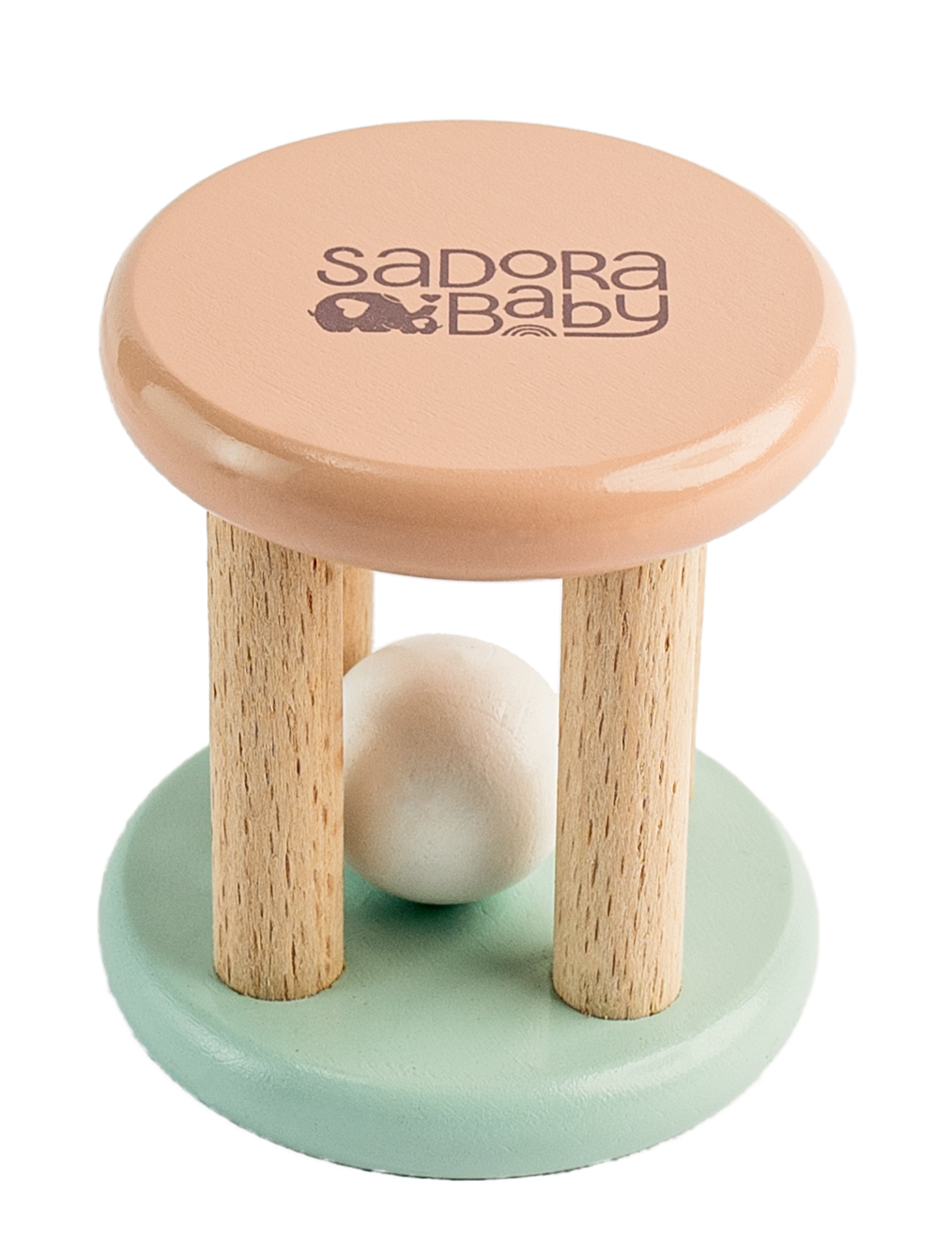 Buy Wooden Cylinder Roll n Rattle Online - SkilloToys.com