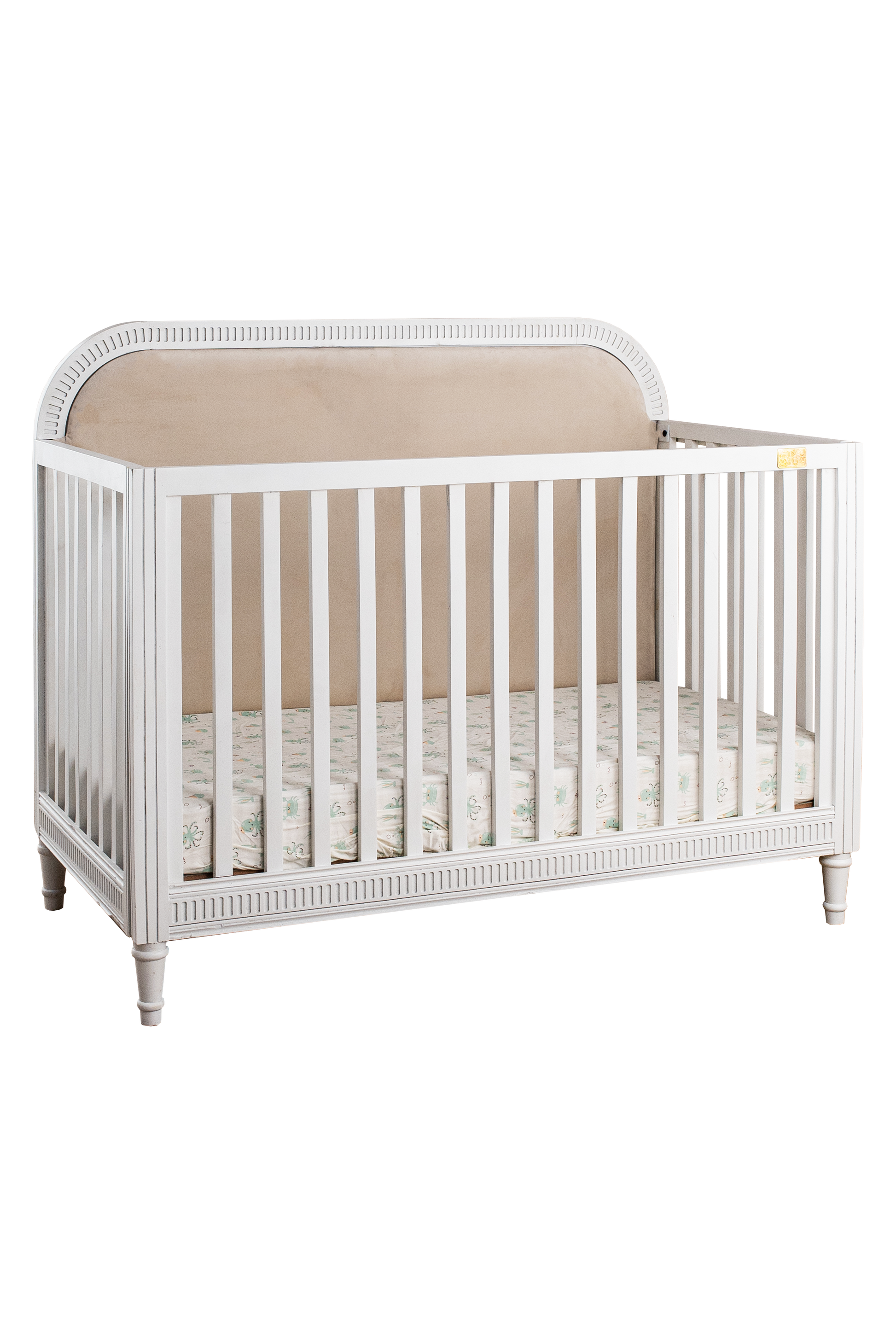 Buy Wooden Baby Cot With Headboard - White Duco Online - SkilloToys.com