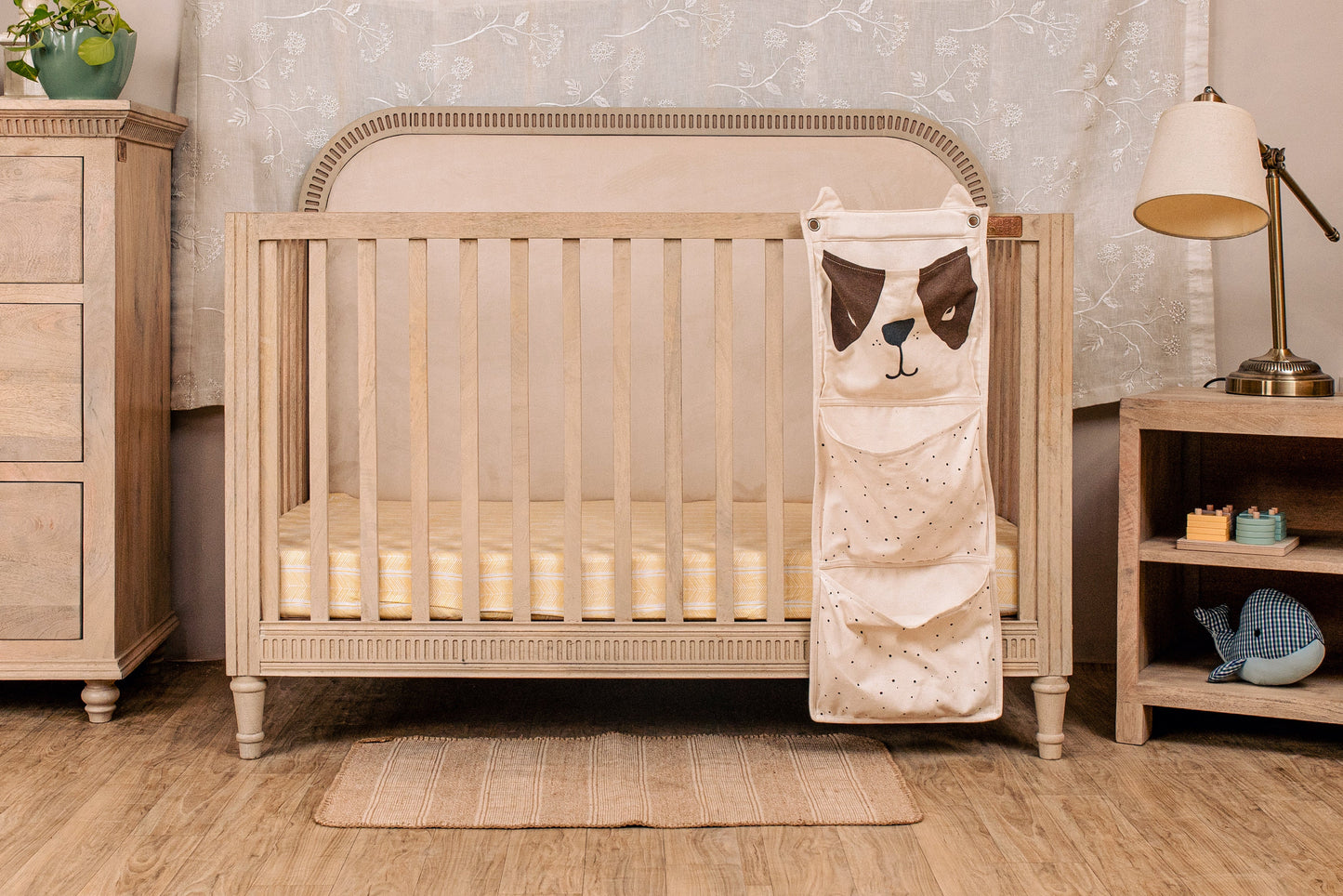 Buy Wooden Baby Cot With Headboard - Oat Finish Online - SkilloToys.com