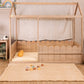 Buy Toddler Wooden House Bed - Oat Finish Online - SkilloToys.com