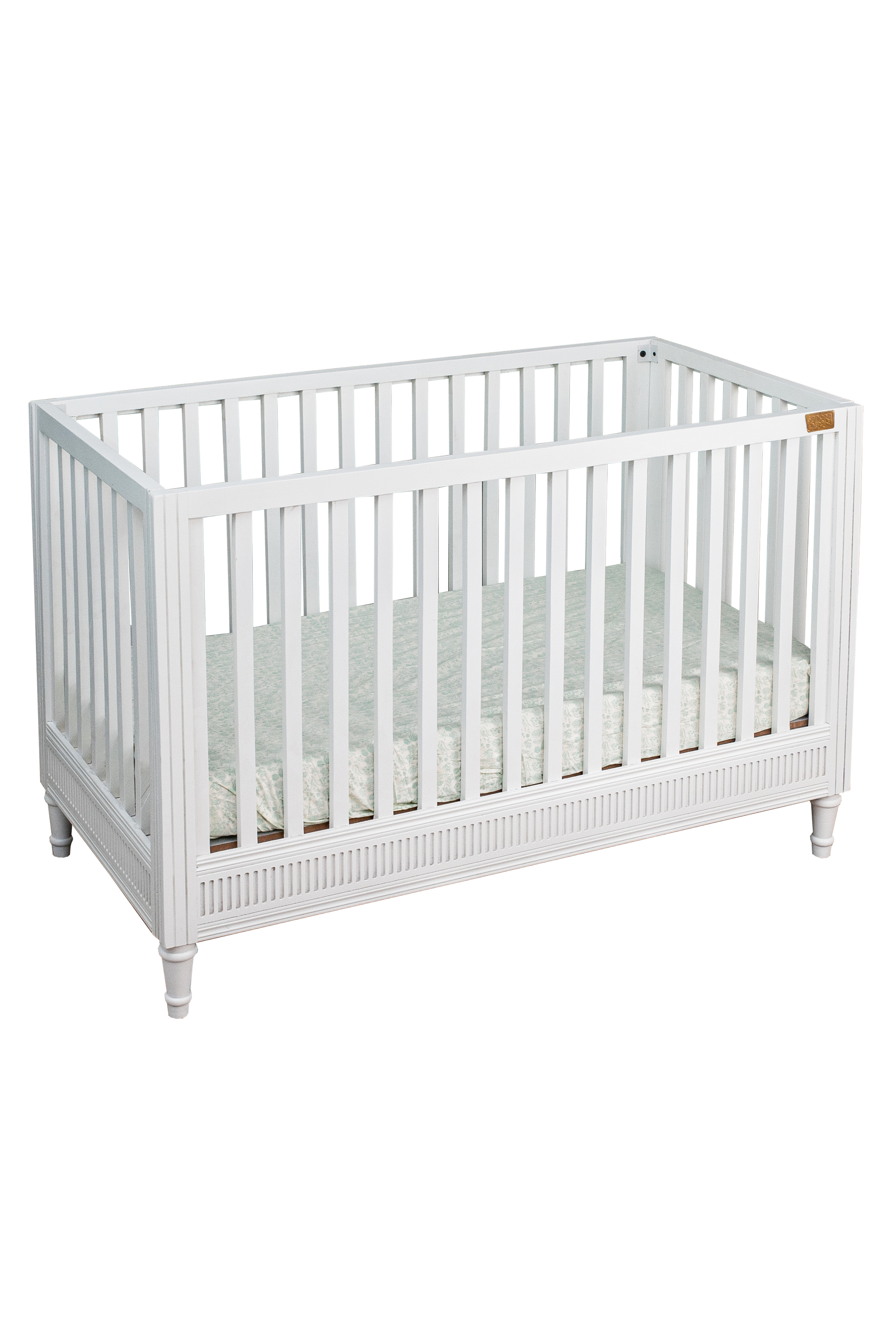 Wooden Baby Cot White Duco