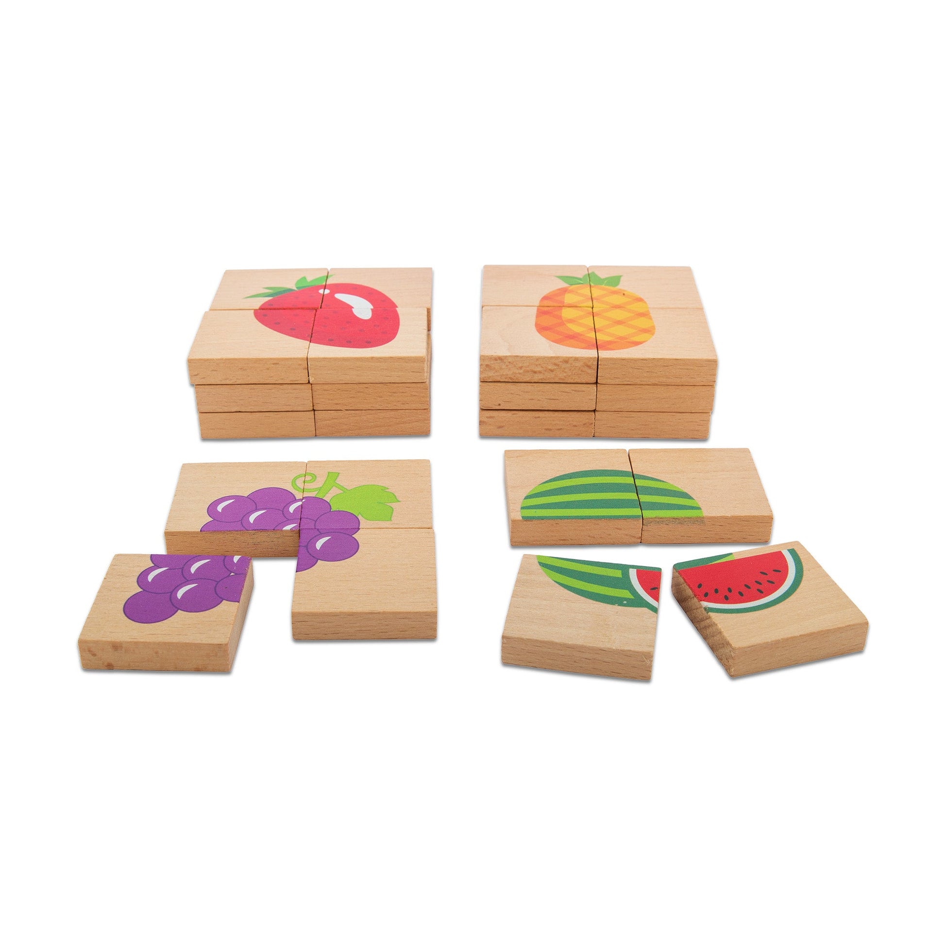 Buy Wooden Fruits 40x40 Blocks - SkilloToys