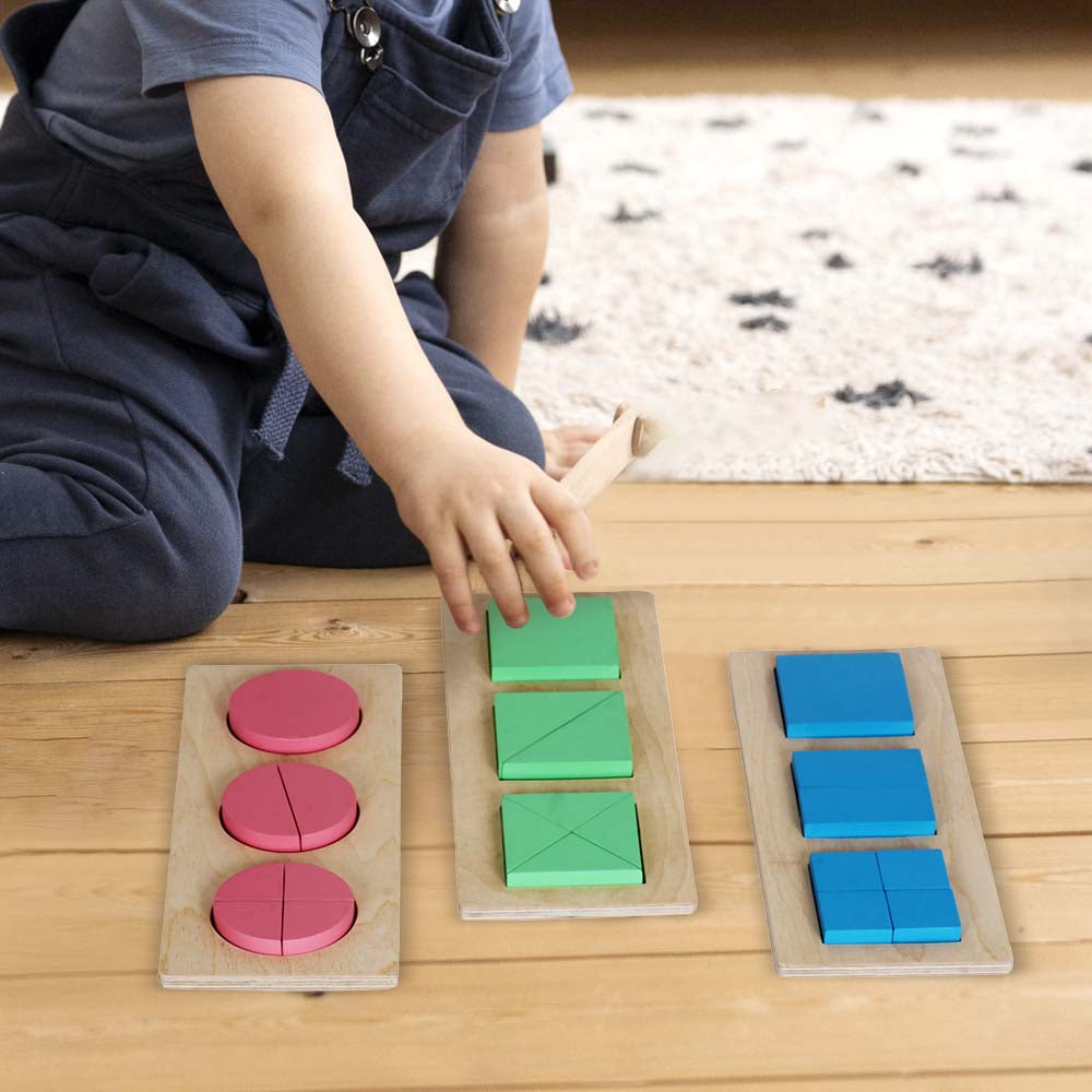 Buy Wooden Shape Fraction Puzzle - SkilloToys.com