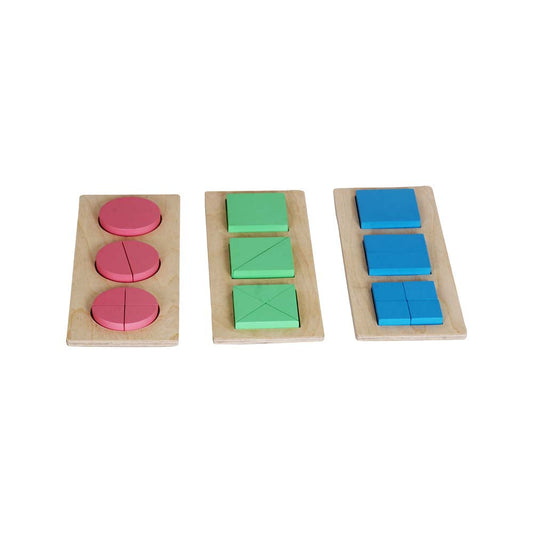 Wooden Shape Fraction Puzzle