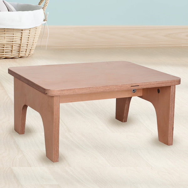 Casa Bambini Montessori Chowki: low wooden child-sized table for floor-level Montessori work, ages 2 to 6