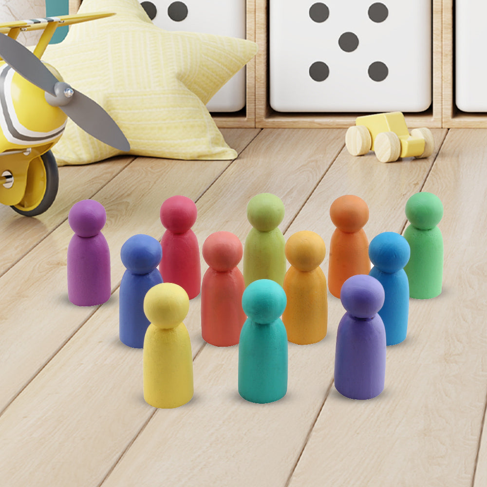 Wooden Rainbow Dolls