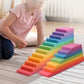 Buy Wooden Rainbow Plates Stacker - SkilloToys.com