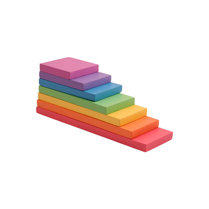 Wooden Rainbow Plates Stacker