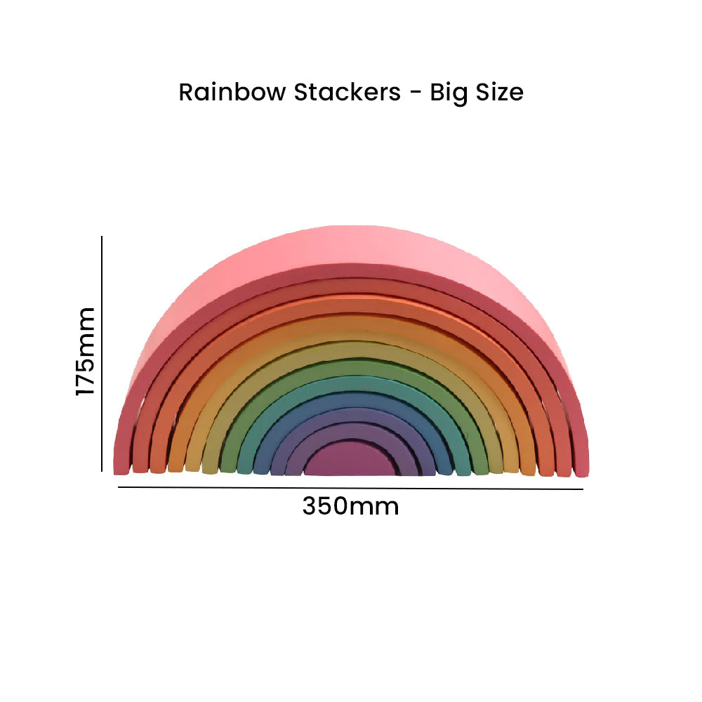 Wooden Rainbow Stacker for Kids