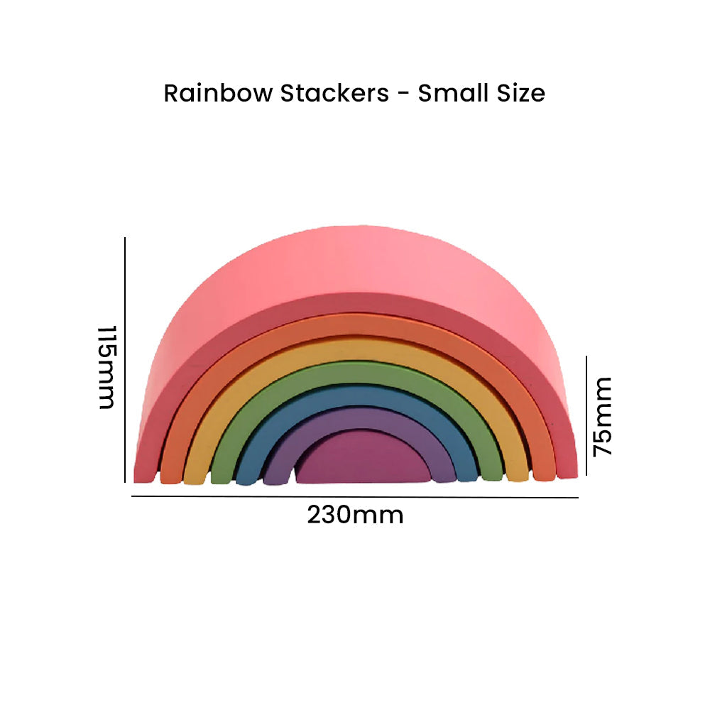 Wooden Rainbow Stacker for Kids