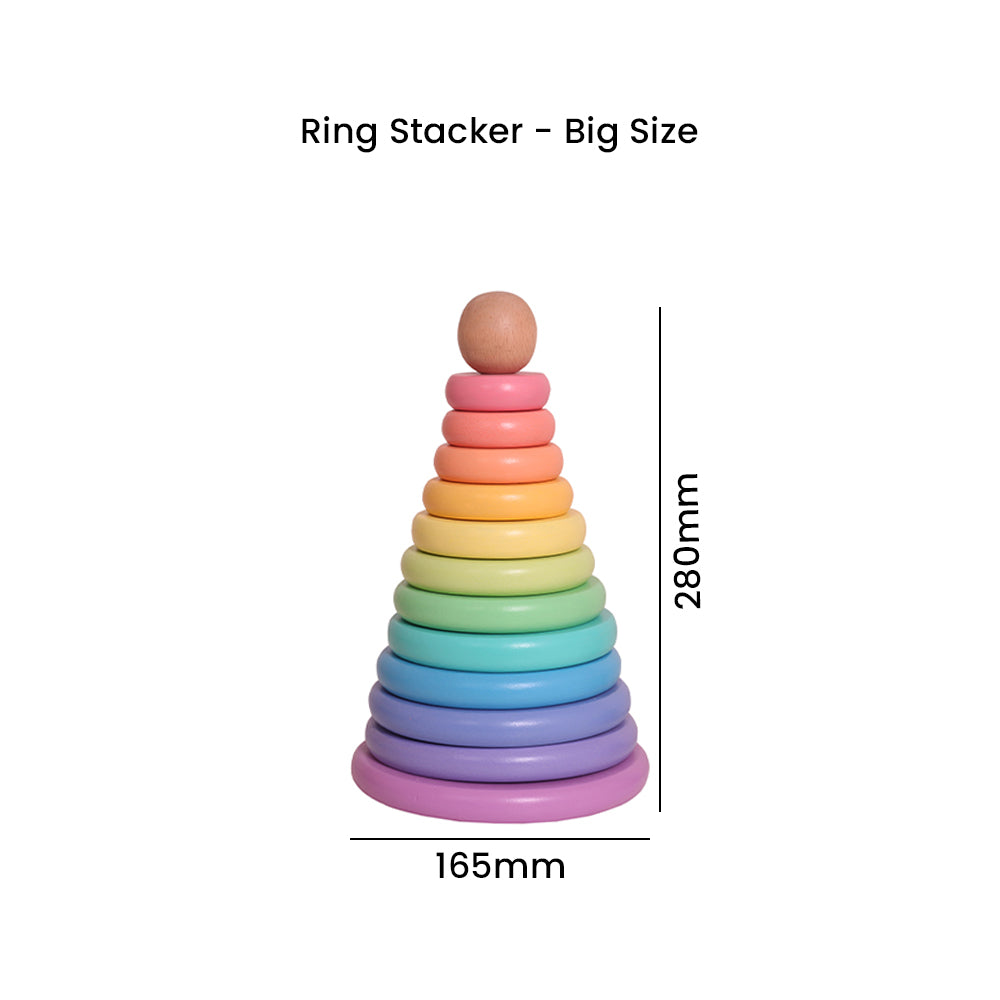 Wooden Ring Stacker for Kids