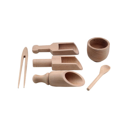 Wooden Sensory Bin Tools Set