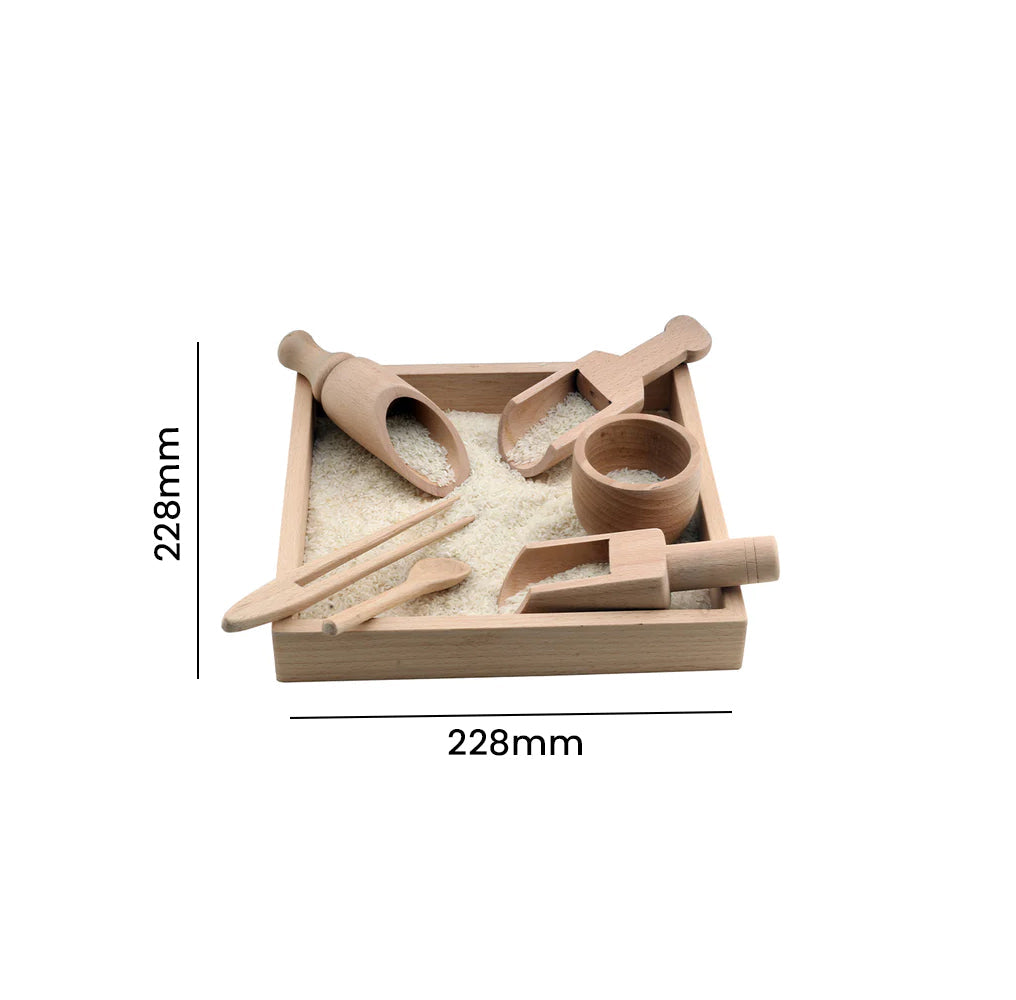 Wooden Sensory Bin Tools Set