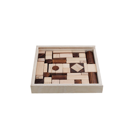 Wooden Building Blocks - Set of 50 Pcs