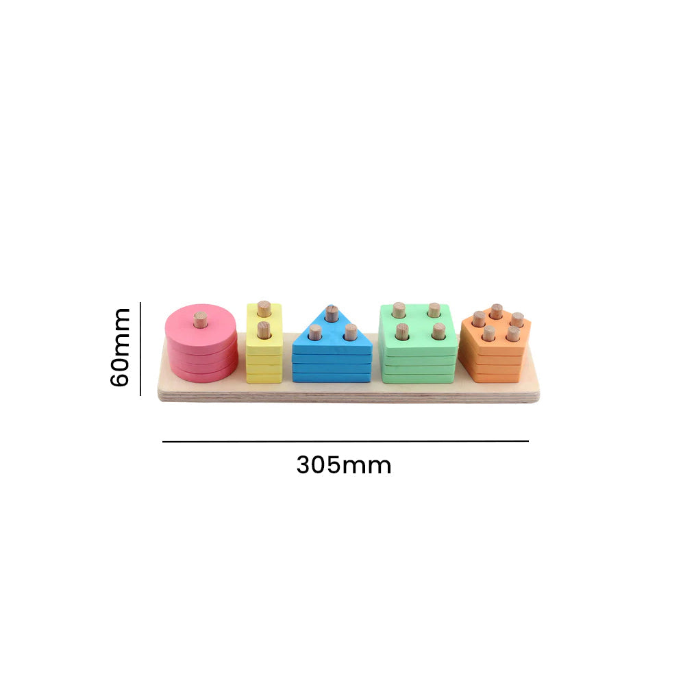Pattern Shape Stacker Buy Wooden Shape Stacker - SkilloToys.com