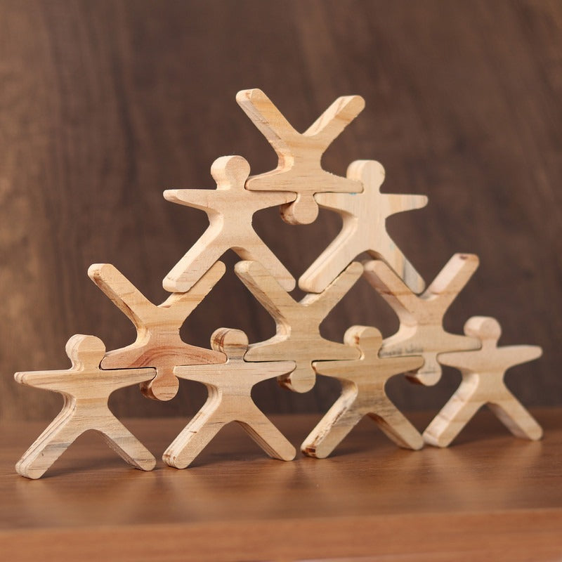 Buy Wooden Human Stackers Toy - 32 pieces - SkilloToys.com