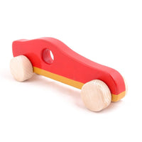 Wooden Red Large Push Toy Sports Car