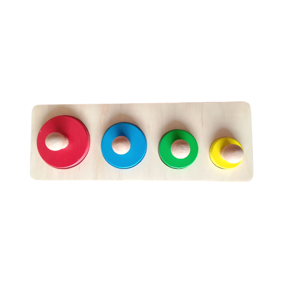 Buy Wooden Circle Shapes Tray - SkilloToys.com