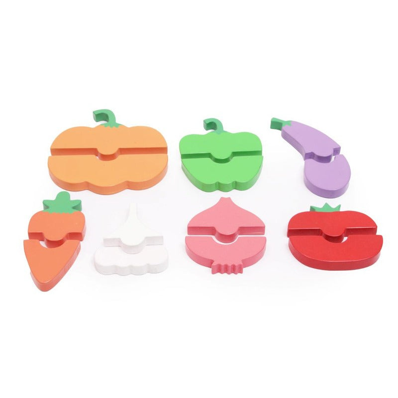 Buy Wooden Vegetables Pretend Play Toy - Set of 7 Pieces - SkilloToys.com