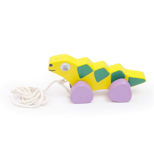 Buy Wooden Yellow Iguana Pull Along Toy - SkilloToys.com