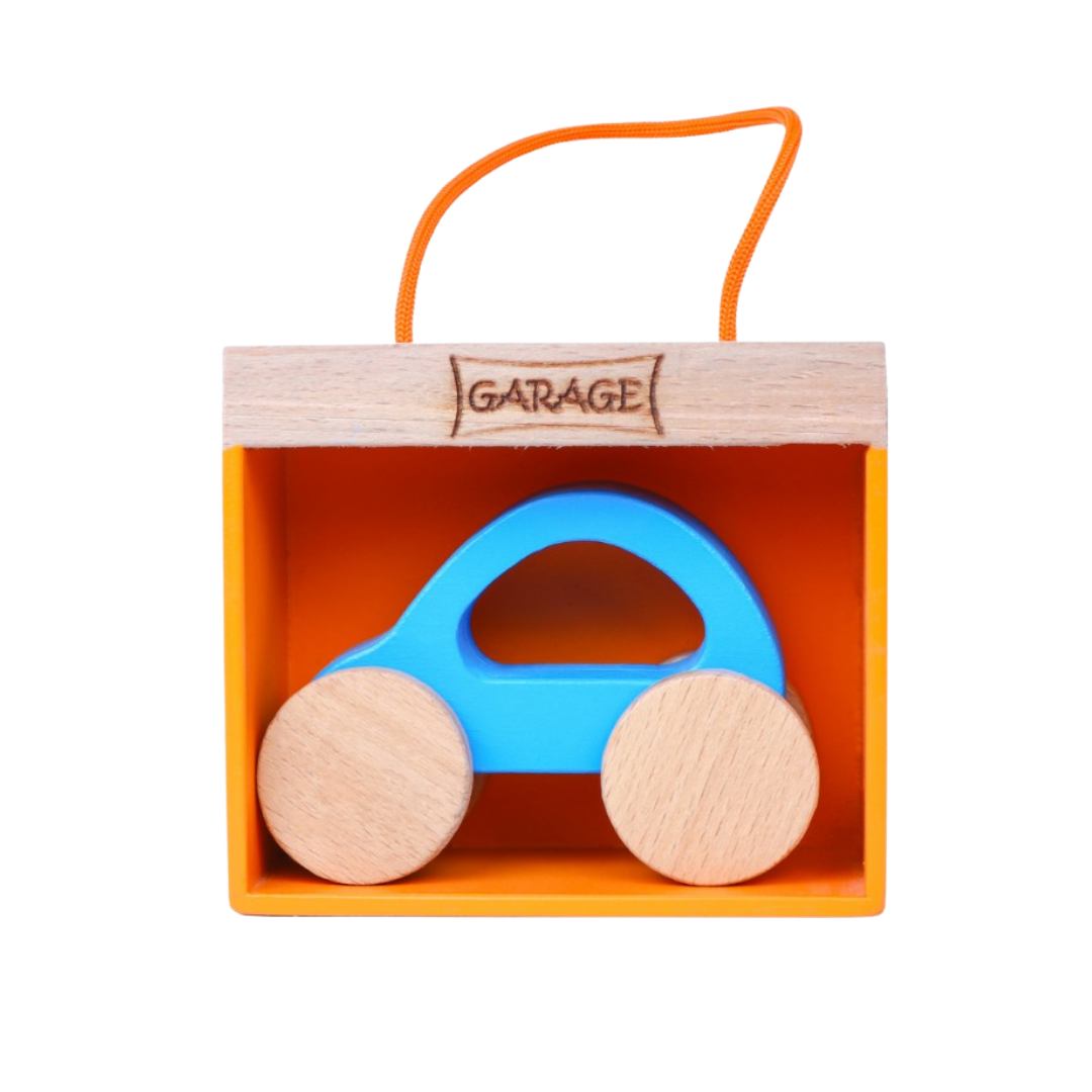 Buy Wooden Car with Garage Pretend Play - SkilloToys.com