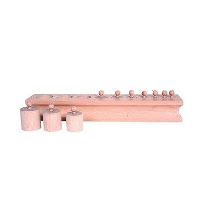 Casa Bambini Cylinder Block 3: diameter decreases as height increases for cross-graded challenge
