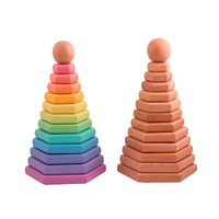 Wooden Hexagonal Prism Stacker